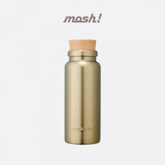 Botol Minum Termos Mosh Cork Bottle Light Stainless - Gold